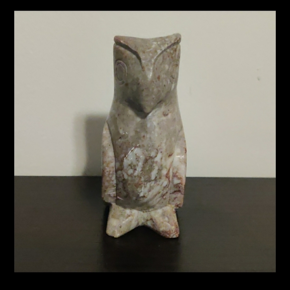 Vintage carved soapstone tribal owl 🦉 - Picture 7 of 7